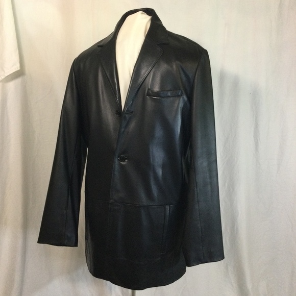 L Tall Bachrach Leather Jacket - Picture 1 of 11